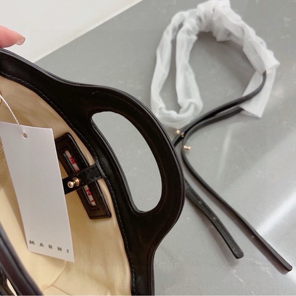 Marni Black and Tan Woven Tote Bag - Picture 5 of 6